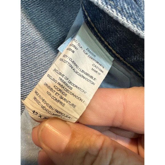 Dickies Jeans Men’s 42x30 Denim Blue workwear Carpenter Cargo Baggy Pants - Picture 14 of 15